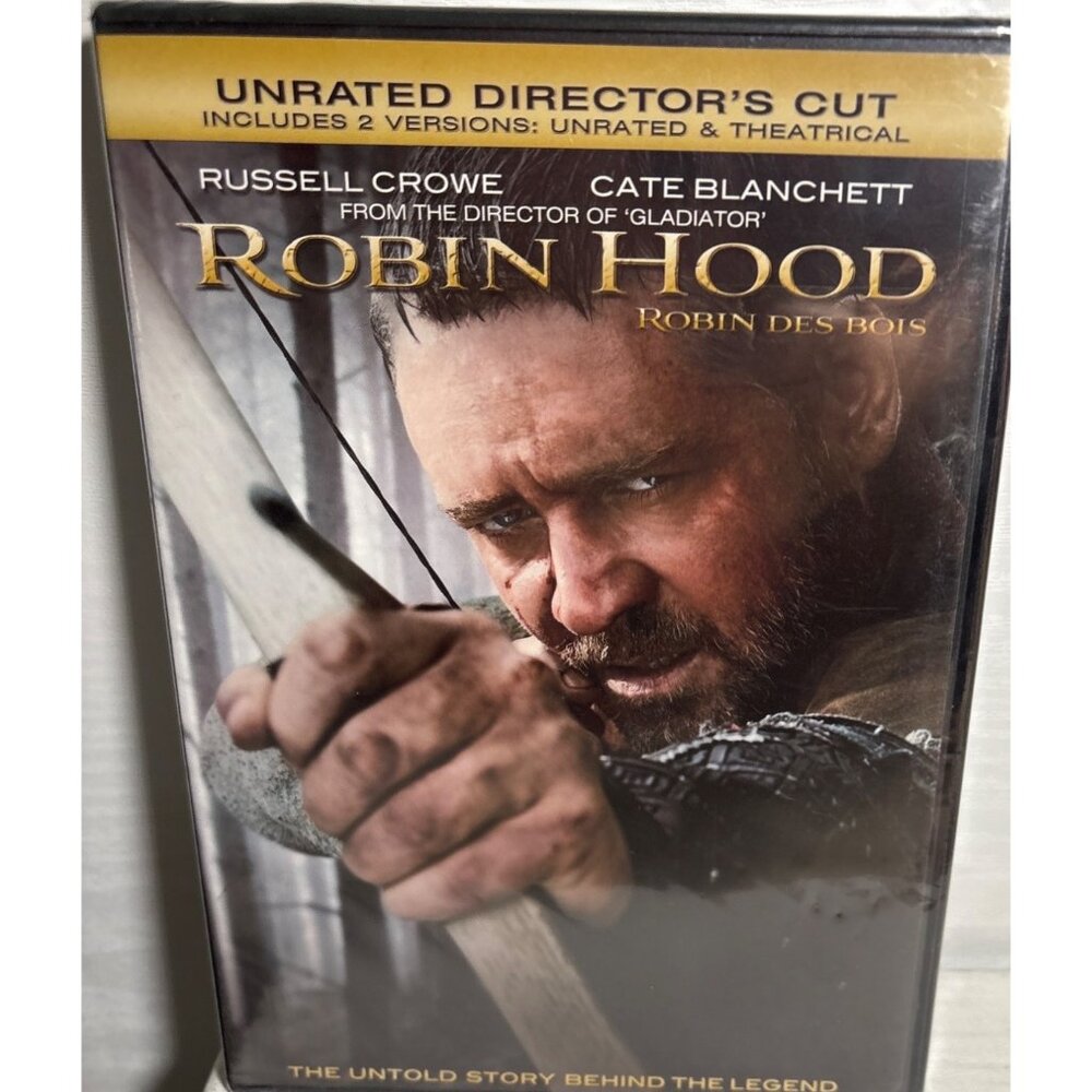 Robin Hood Unrated Directors Cut DVD Starring Russell Crowe & Cate Blanchett NEW